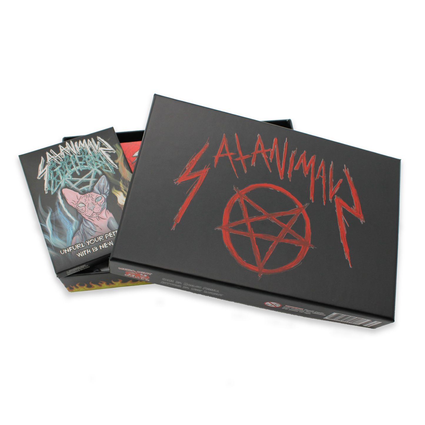 SATANIMALS: Littergy occult card game fits inside SATANIMALS gothic game box