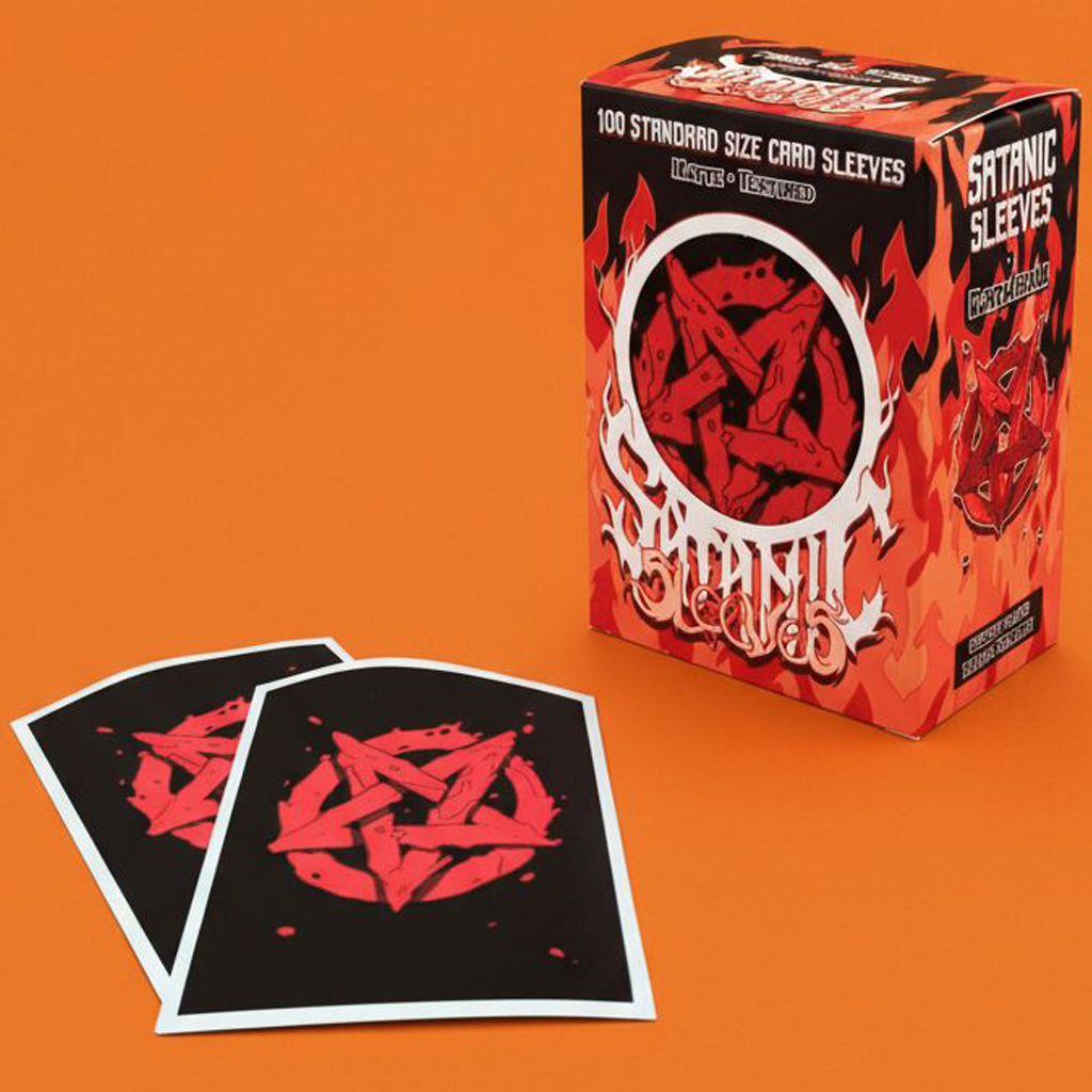 pentagram card sleeves Satanic Sleeves